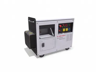 Old Portable Power Generator Low-poly PBR Low-poly 3D model purchase