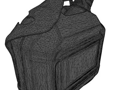 Distressed Metal Fuel Jerry Can 3D model