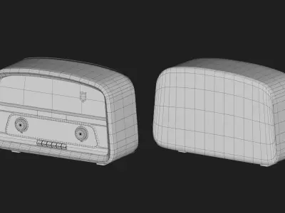 radio Low-poly 3D model purchase