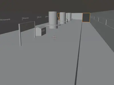 German Metro station Low Poly Thermesgasse U3 3D model