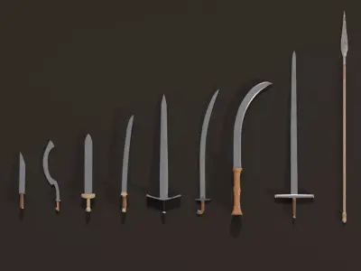 Blades of Time  Historical Weapon Pack Free low-poly 3D model