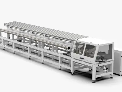 Automatic Pipe Cutting Machine 3D model
