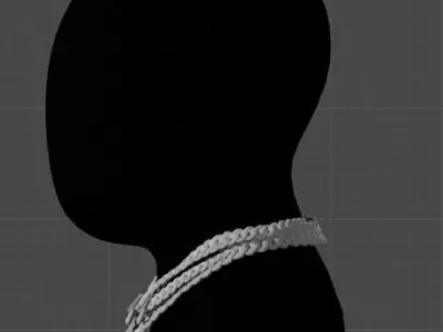 Discover the Magic of Digital Art cuban chain Low-poly 3D model buy
