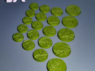 HD Base set 30 - Tree Roots 3D print model