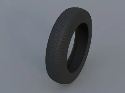 Tire Wheel Low-poly 3D model