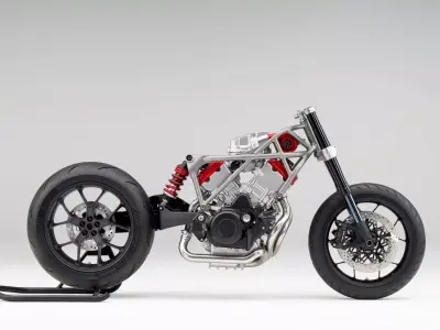 HONDA V3 ELECTRIC SUPERCHARGED ENGINE BASED ON EICMA 3D model