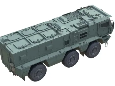 KAMAZ 63968 Typhoon MRAP Vehicle  Low-poly 3D model