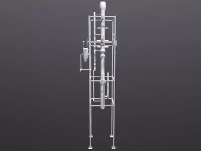 Liquid Vessel Structure Low-poly 3D model