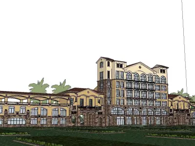 vacation spot-Resort-Fashion Leisure Hotel-0246 3D model