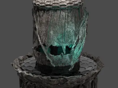 Underworld Octopus Tree root 2 Low-poly 3D model