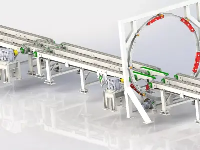 Stretching Station all system 2000 mm 3D model