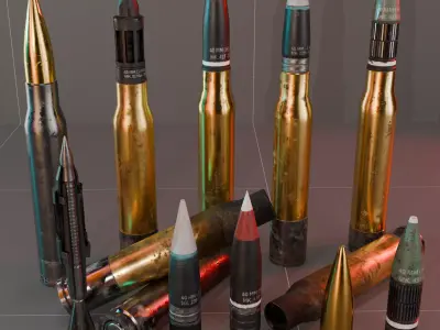Large Caliber Specialized Ammunition Pack  3D model
