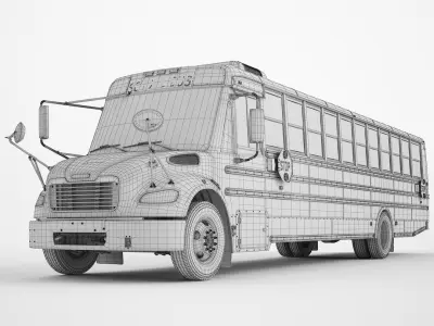 Freightliner M2 106 School Bus 3D model