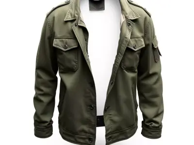 Realistic Military Style Field Jacket Low-poly 3D model