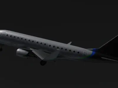 Regional Jet Aircraft Plane CRJ700 3D model