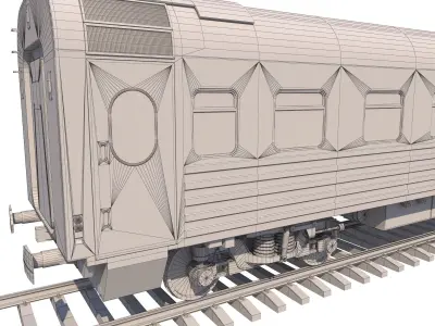 Coach Passenger Wagon Standart 3D model