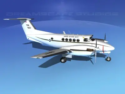 Beechcraft UC-12Q Huron V01 USN 3D model