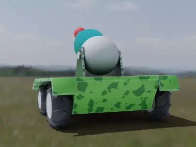 Laser Tank toy 3D model 3D model