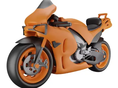MotoGP Racing Low-poly 3D model