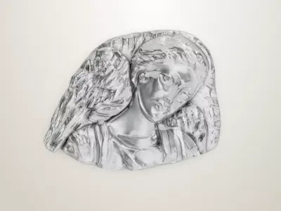 ANTIQUE SILVER Winged Angel  3D print model