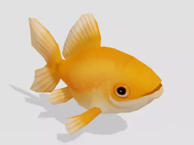 Golden Fish - Hand Painted 3D model