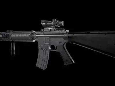 M16A4 Rifle Low-poly 3D model