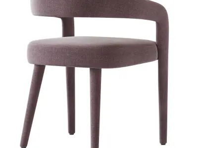 LISETTE WHITE DINING CHAIR 3D model