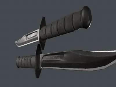 Combat Knife Low-poly 3D model