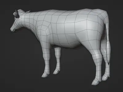 Cow - Stylized Low-poly 3D model