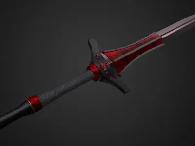Dark sword Low-poly 3D model order