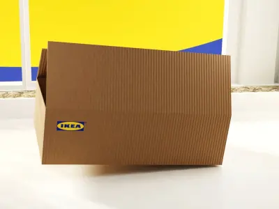 Cardboard box Low-poly 3D model purchase