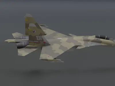 Sukhoi - 37 Terminator Low-poly 3D model