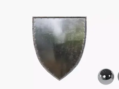 Medival Metal Shield Low-poly 3D model