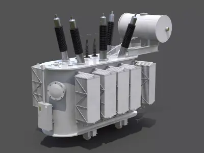 Large Electrical Transformer 3D model