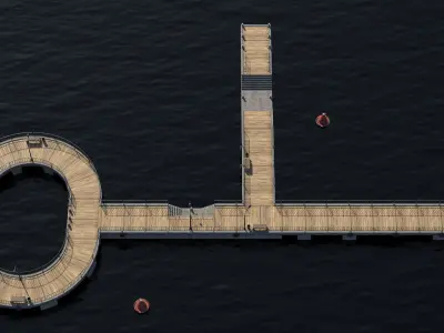 Marina for boats  2022 3D model