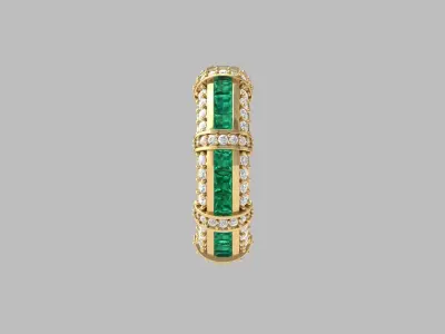 Princess Solitaire Full eternity Ring 3D print model