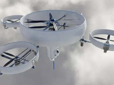 Reconnaissance Spy Drone  Low-poly 3D model