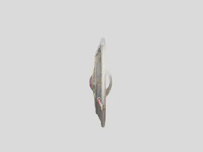 Ancient Shield with Engravings 3D Model Low-poly 3D model
