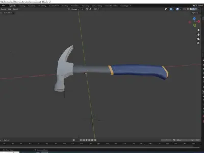Hammer Low-poly 3D model 20