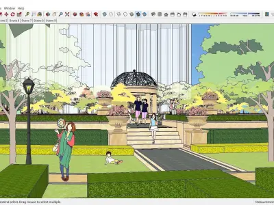 Sketchup Landscape Park J7 3D model