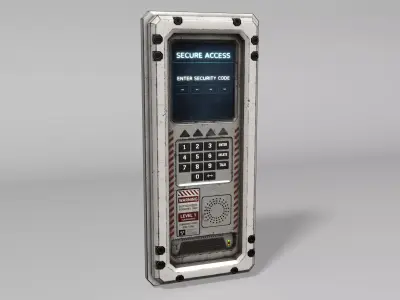 Sci-Fi Security Access Panel Low-poly 3D model