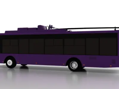 Trolleybus Bogdan T70120 Low Low-poly 3D model