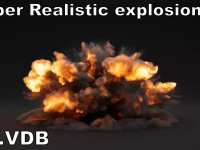 Super Realistic Explosion 1 - vdb animated 3D model