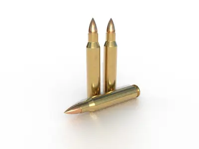 556 mm Nato Ammo Low-poly 3D model