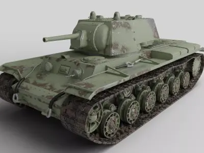 KV-1 Tank Model Kliment Voroshilov 3D print model