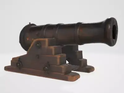 Realistic Cannon 3D Asset 3D model