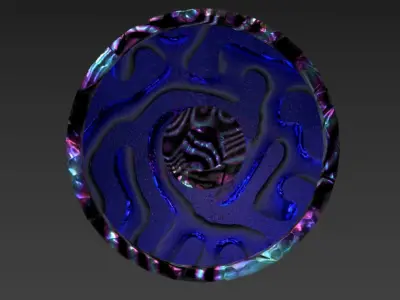 Futuristic Liquid flowing Space Gem Goblet Free low-poly 3D model