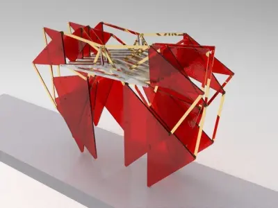 Strandbeest gold sculpture Free 3D model