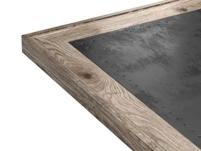 Restaurant Table Square Metal Sheet II 3D model