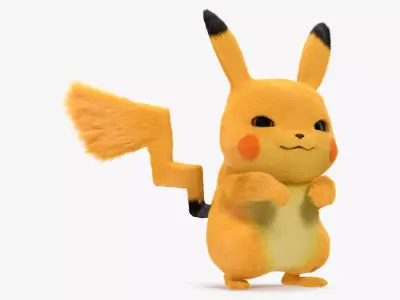 Anime Character Pikachu Angry Fur 3D model